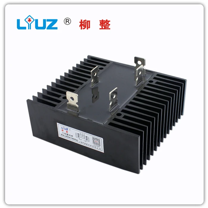 

[ZOB] RELAY SQL200A1600V three-phase bridge rectifier bridge rectifier (even radiator) high power - - whole --2pcs/lot