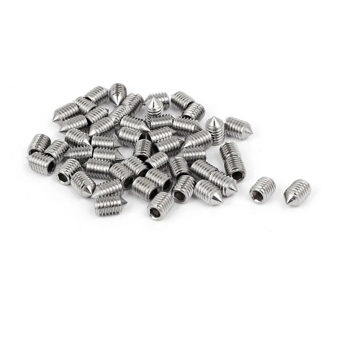 

M5x8mm 304 Stainless Steel Hex Socket Cap Head Cone Point Grub Screw 50pcs,By Fullerkreg