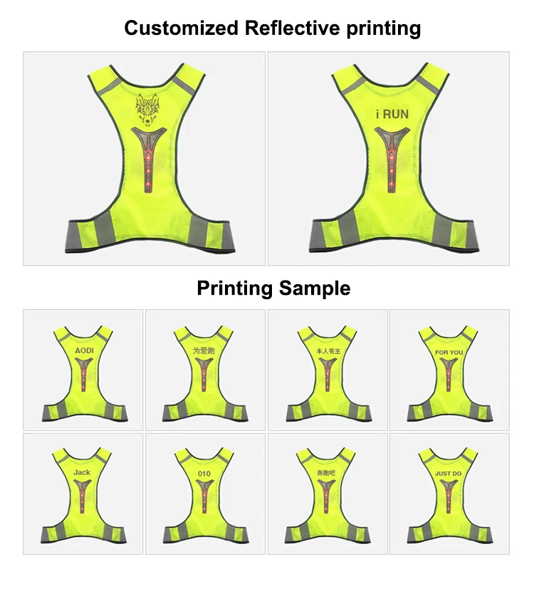 Высокая видимость жилет безопасности с полоски-отражатели безопасности светоотражающий жилет для бега светодиодный жилет