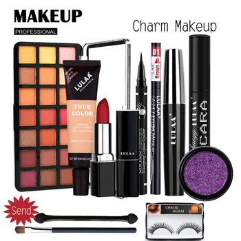 

10Pcs/Set Makeup Waterproof Concealer Combination Charm Eye shadow Lipstick Complete Set Women Facial Beauty Cosmetic Kit H7JP