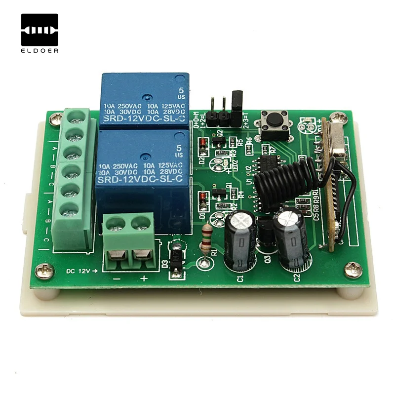 

12V 10A 2CH 100M Wireless Remote Control Relay Switch 315MHz Transceiver 2 Receiver Compatible With 2260/2262/1527 Module Board