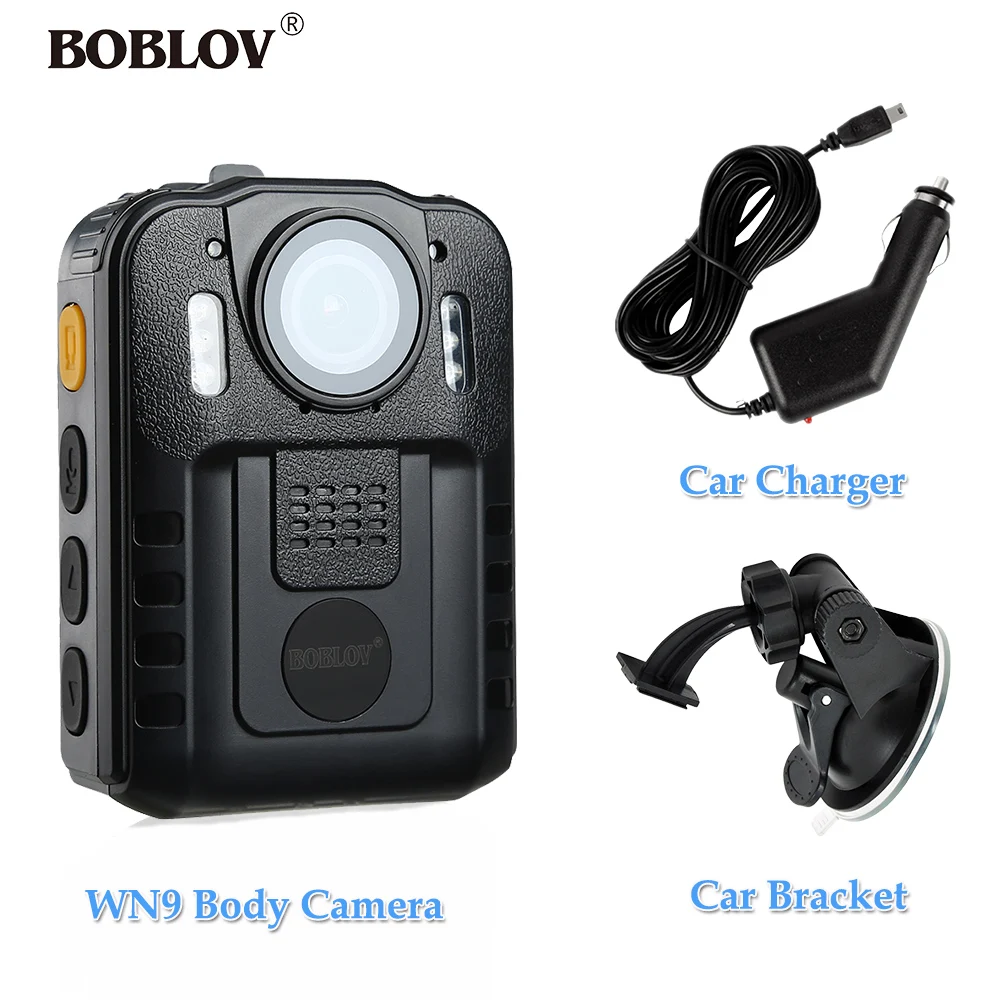 

BOBLOV WN9 Body Cam Night Vision 170 Degree Wide Angle 1296P Mini HD Camera espia Video Camcorder With Car Charger and Bracket
