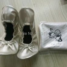 Г. модная женская повседневная обувь складные балетки на плоской подошве в мешочке для свадьбы