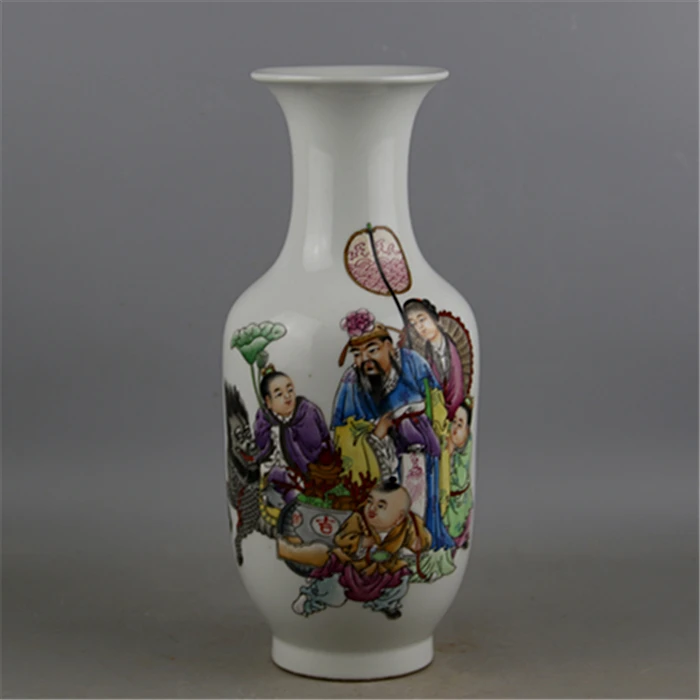 

6 Antique Old QingDynasty porcelain vase,Pastel Kirin delivery child melon bottle,Home Decoration,handmade crafts/Collection