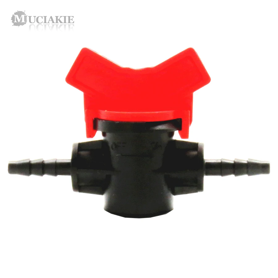 

MUCIAKIE 1PC 4/7mm Irrigation Water Hose Valve 1/4'' Water Barb Garden 4/7 Tap Hose Connector Sprinkle Drip Irrigation Fittings