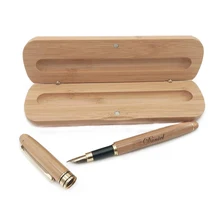 1 Набор, персонализированная бамбуковая шариковая ручка с гравировкой, коробка на заказ, ручка, свадебный подарок, сувениры на День отца, выпускной, чехол для распознавания