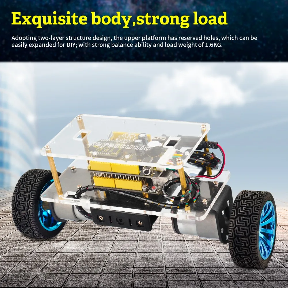 Keyestudio самобалансирующийся автомобильный комплект для робота Arduino/комплекты для выноса руля игрушки для детей/Рождественский подарок