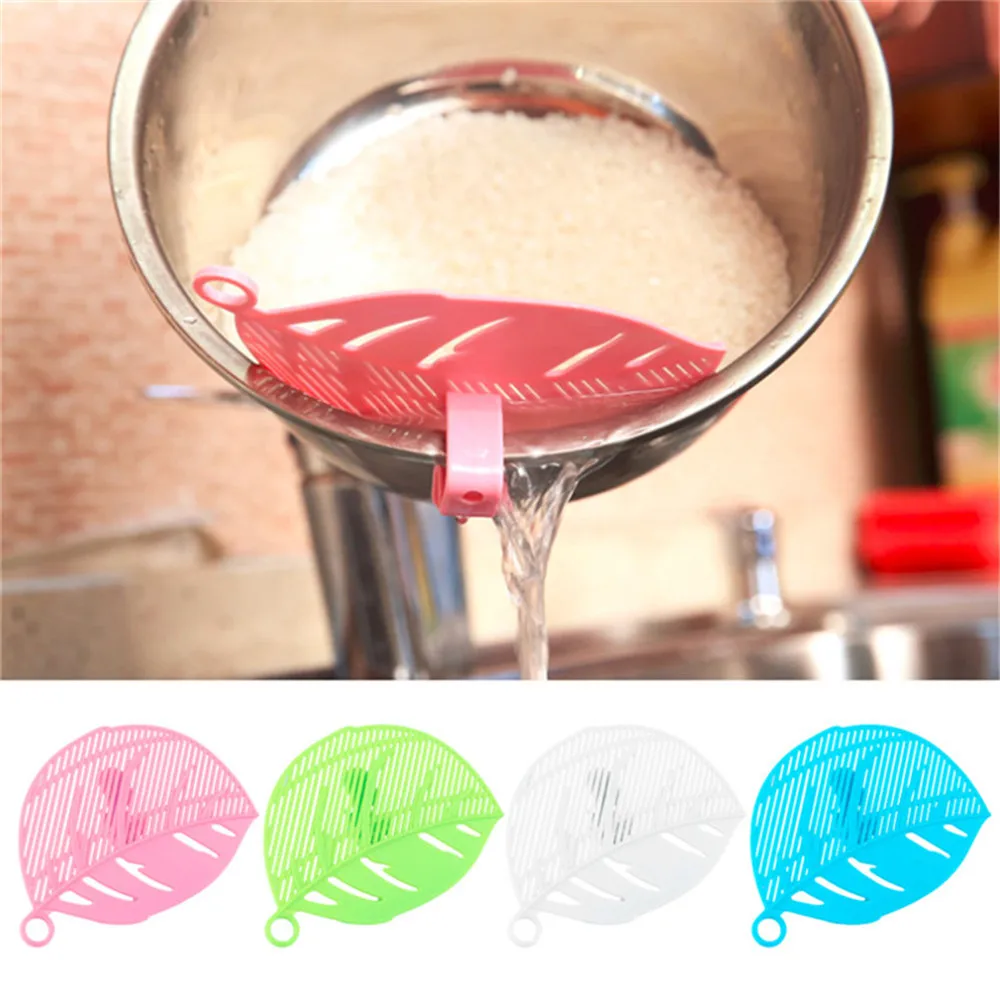 2016-Hot-Sale-1PC-Durable-Clean-Leaf-Shape-Rice-Strainer-Sieve-Beans-Peas-Cleaning-Gadget-Strainer (1)