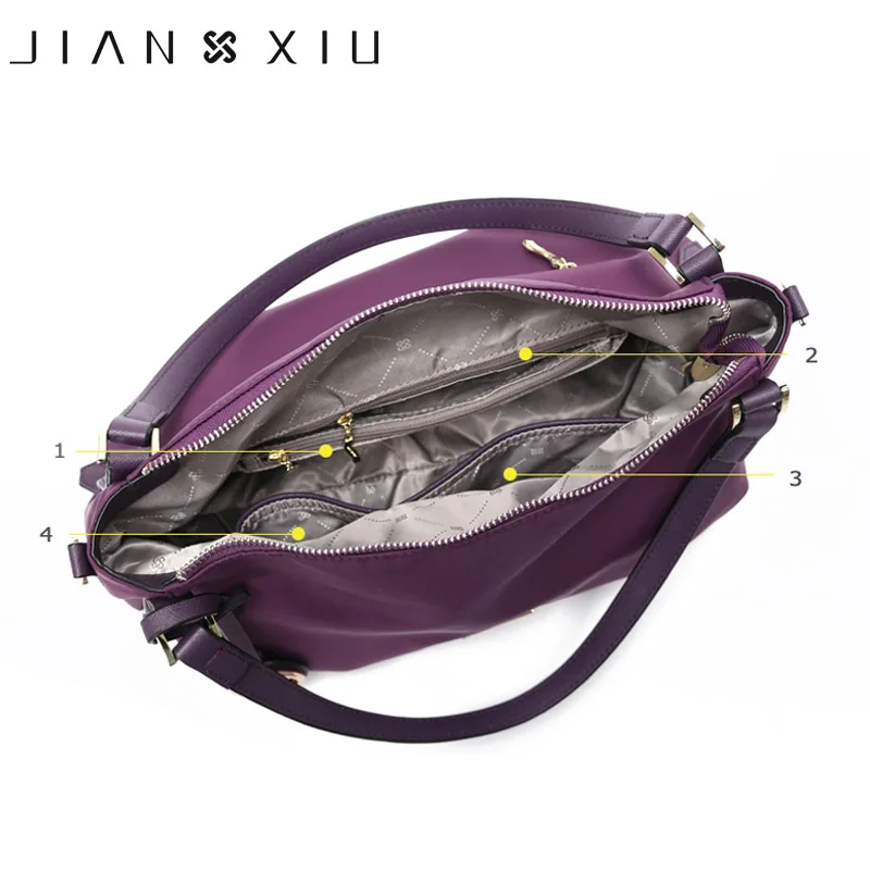 JIANXIU Brand Women Handbag Nylon 3 Color Female Top-hand Bag Casual Shoulder Crossbody Bags For Women New Large Size Tote