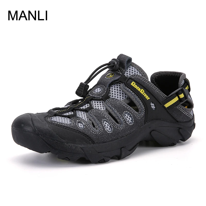 

MANLI Big Size 39-46 Men Hiking Shoes Outdoor Breathable Sport Shoes Men Hiking Sandals For Men Trekking Trail Water Sandals