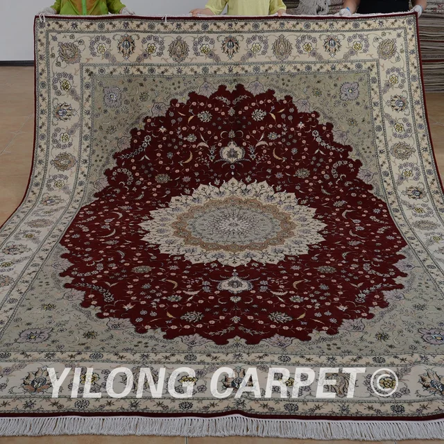 Yilong 8 X10 Handmade Floor Wool Carpets Red Persian Exquisite Yilong 8 X10 Handmade Floor Wool Carpets Red Persian Exquisite Silk Area Rugs