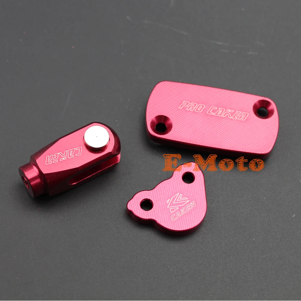 CNC Billet Front & Rear Brake Reservoir Fluid Cover W/ Brake Reservoir Fluid Cover CR CR125 CR250 CRF CRF150R CRF250R