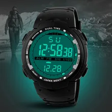 Модные мужские светодиодный цифровой Дата Военные Спортивные Резиновые Кварцевые часы будильник водонепроницаемые мужские s часы лучший бренд класса люкс Erkek Kol Saati