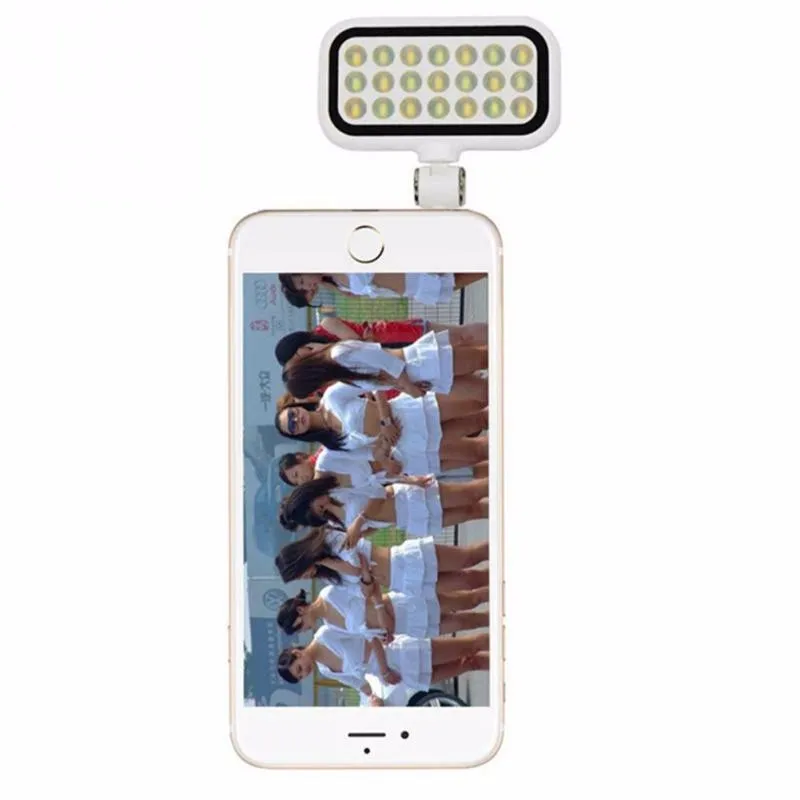 21 LED lighting Selfie Flash Light For Camera Phone Lens For iPhone 5s 6 6s 7 8 Plus Multiple photography mini selfie sync Flash