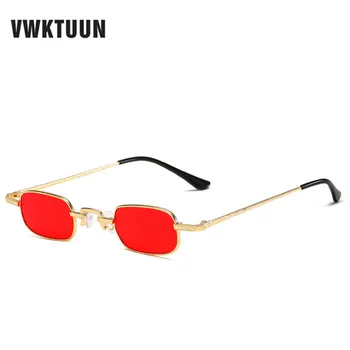 

VWKTUUN Metal Sunglasses Men Women Fashion Glasses Small Retro Vintage Sunglasses UV400 Eyewear Sport Hip Hop Steampunk Glasses