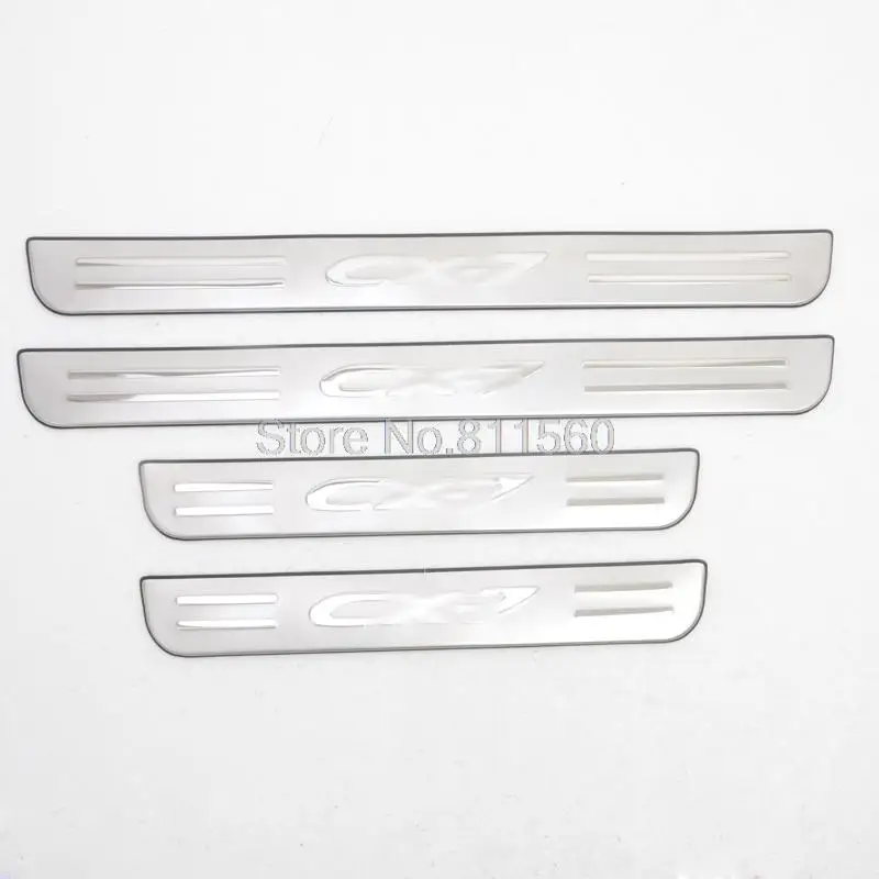 For Mazda CX7 CX 7 2007 2012 Stainless Steel Side Door Sill Scuff Plate Sills Protector