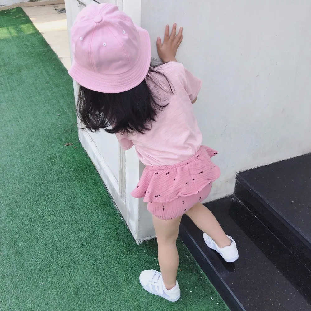Шорты-шаровары для маленьких девочек, шорты на подгузник, летние штаны для маленьких девочек, корейская детская одежда