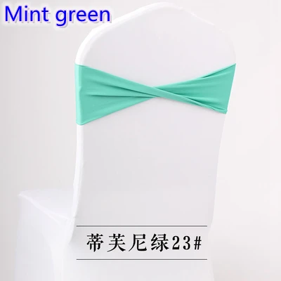 

Colour Mint green spandex sashes lycra sash for chair cover spandex bands bow tie For Wedding Decoration banquet design for sale