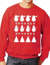 Christmas Scene/Santa Sweatshirt/Jumper Unisex Christmas Gift More Size and Color-E183 christmas santa graphic pompon embellished sweatshirt