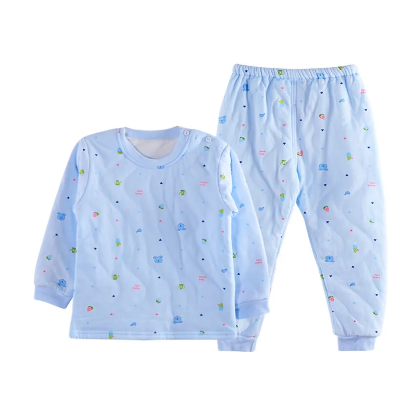 2018 Winter Pajamas Sets Kids Thick Quilted Cotton Warm Children Brand