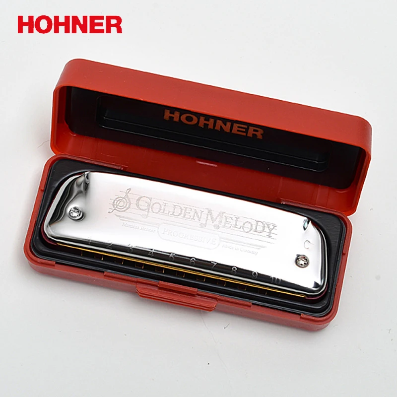 Diatônico para Gaita Harp para Gaita Orifícios com Caixa Hohner Orifícios Padrão Dourada 10 Vermelha 910 - Image 6