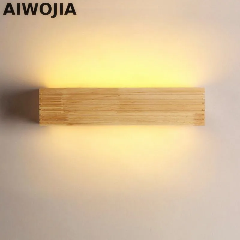 

Nordic LED solid wood Modern Wall Light mirror Appliques Luminaires Murales Lights For Bathroom indoor Wall Lamp Lighting