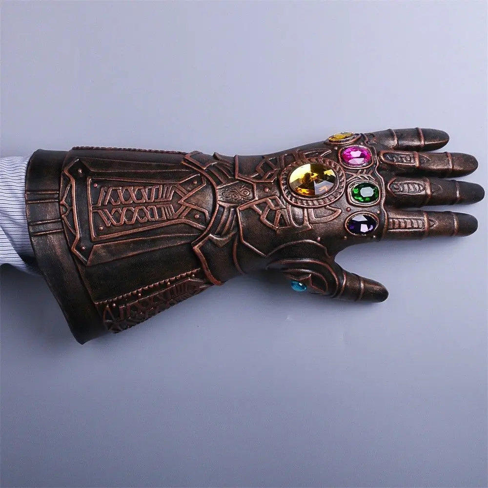 Cosplay Infinity Gauntlet Avengers Infinity War Thanos Gloves Gold Cosplay Studs Halloween Prop New (4)
