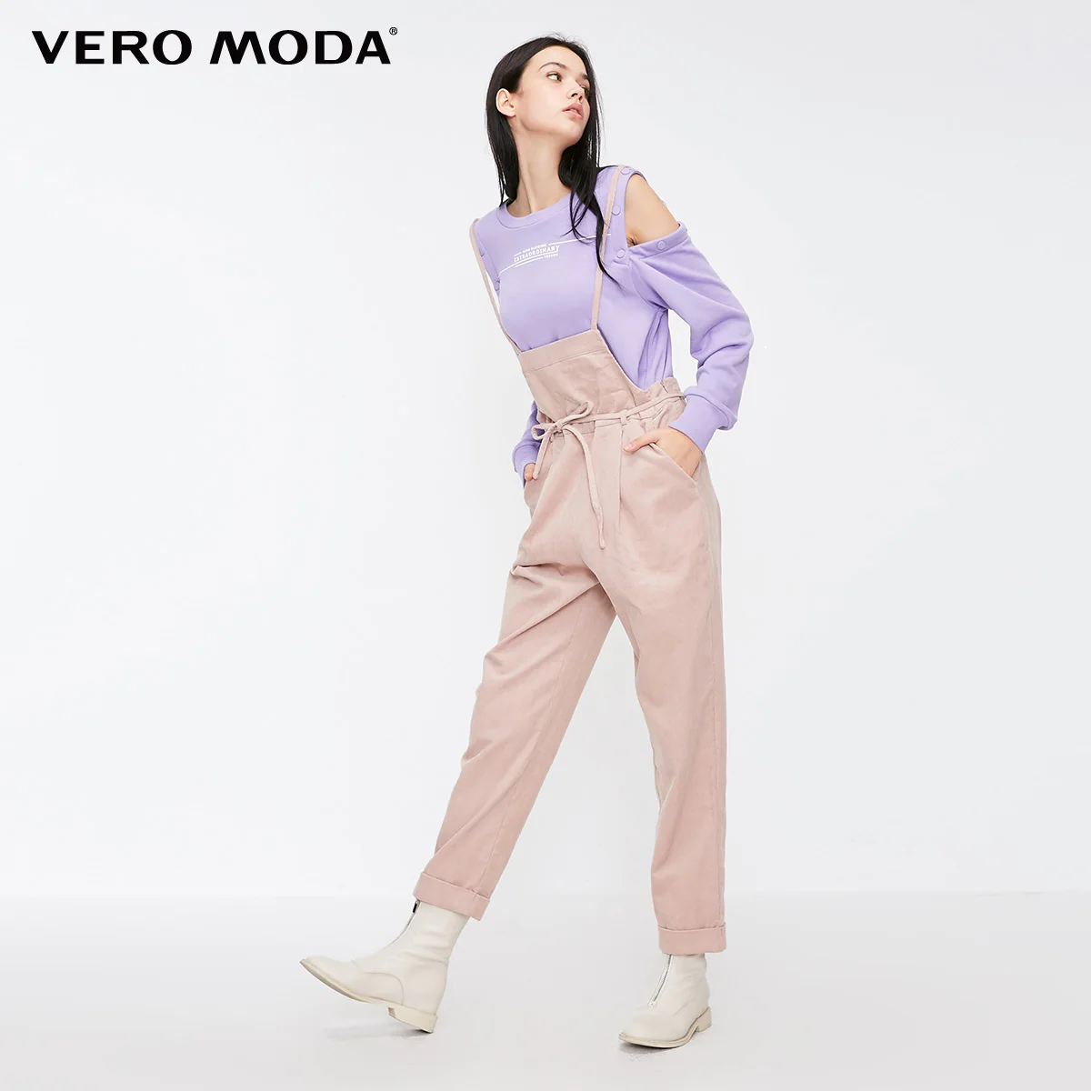 Vero Moda новые женские шерстяные хлопковые укороченные комбинезоны брюки | 318444507 - Цвет: Fawn