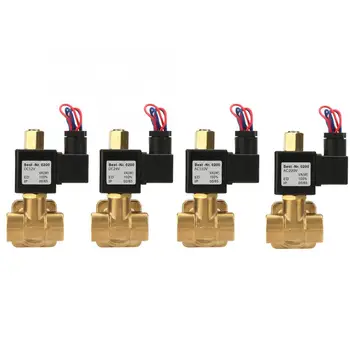 

G1/2" Normally Open Brass Electric Solenoid Valve for Water Air 0-1.6Mpa Tool