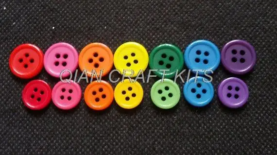 

1500pcs mix colors 4 holes resin smooth buttons - mix sizes(10mm-15mm)