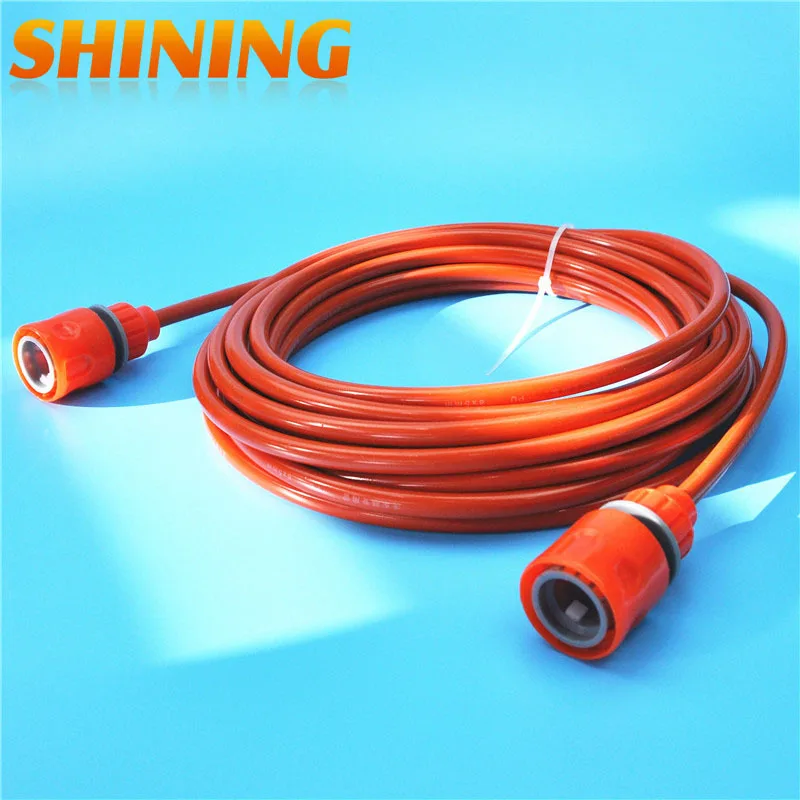 25 Feet 8m Orange PU Car Washing Garden Watering Hose Pipe With Quick Connector High Pressure Car Washer Pipeline Conduit 5*8mm high pressure washer hose