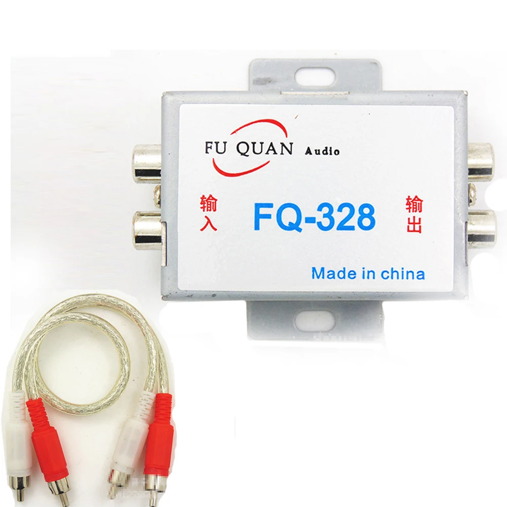 

For DVD Stereos High Quality Aluminum Shell RCA Plug Noise Filter LOOP ISOLATOR DC 12V Vehicle Car Audio Amplifier Amp