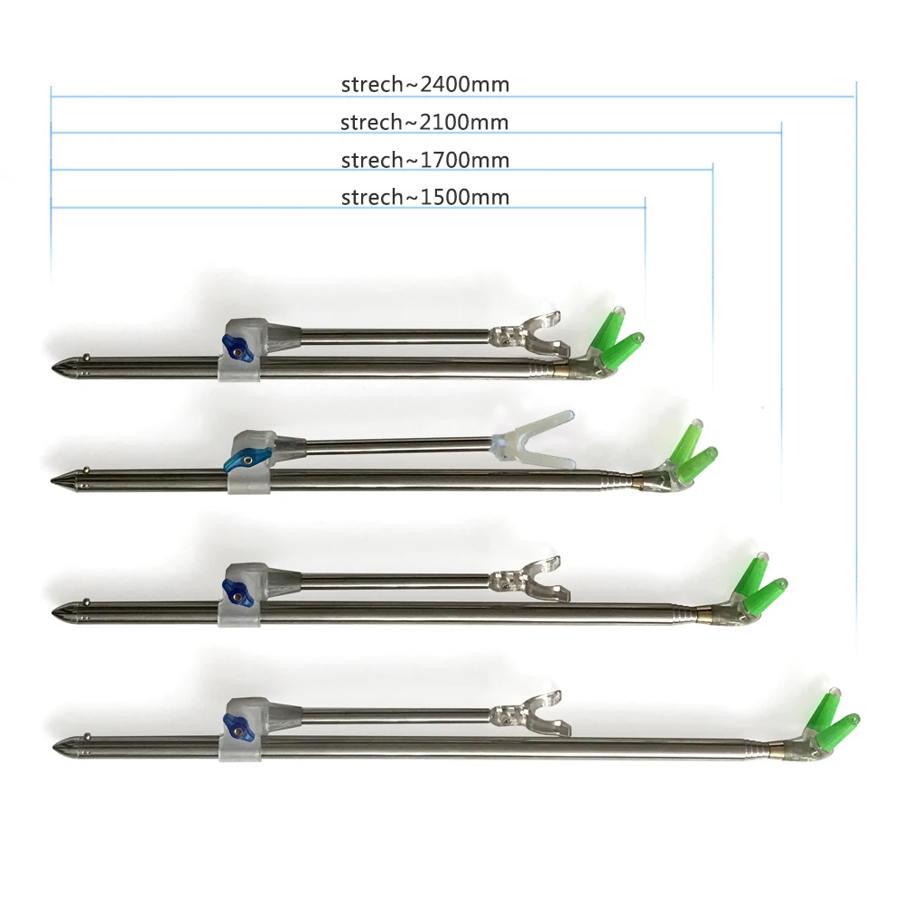 1,5 м, 1,7 м, 2,1 м, 2,4 м, регулируемая Алюминиевая Удочка, держатель, телескопический рыболовный инструмент