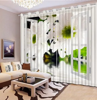 

3D Printing Curtains Blackout curtains for the bedroom Embroidered Lifelike elegant living room curtains CL-DLM081