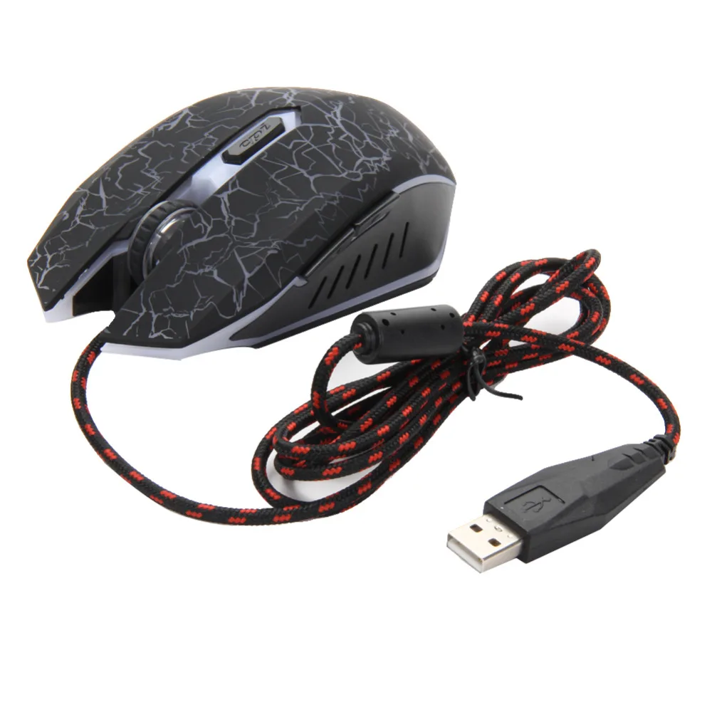 

Professional Colorful Backlight 4000DPI 6 Buttons Optical USB Wired Gaming Mouse Mice Ergonomic Computer Mouse for PC Laptop