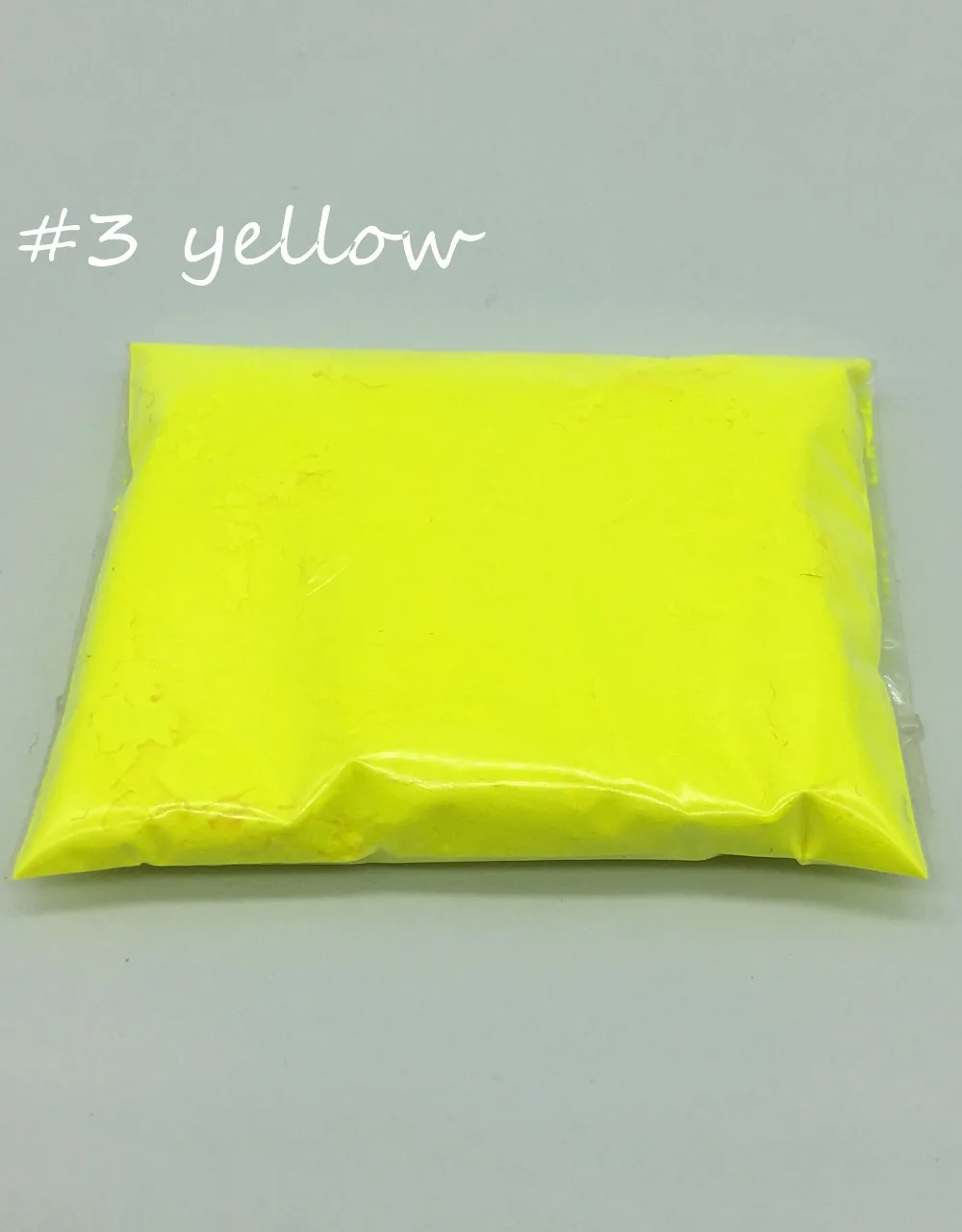 

Yellow Color Fluorescent Powder phosphor Pigment for Paint Printing Soap Neon powder Nail Art Polish,10g/lot,just onbe color