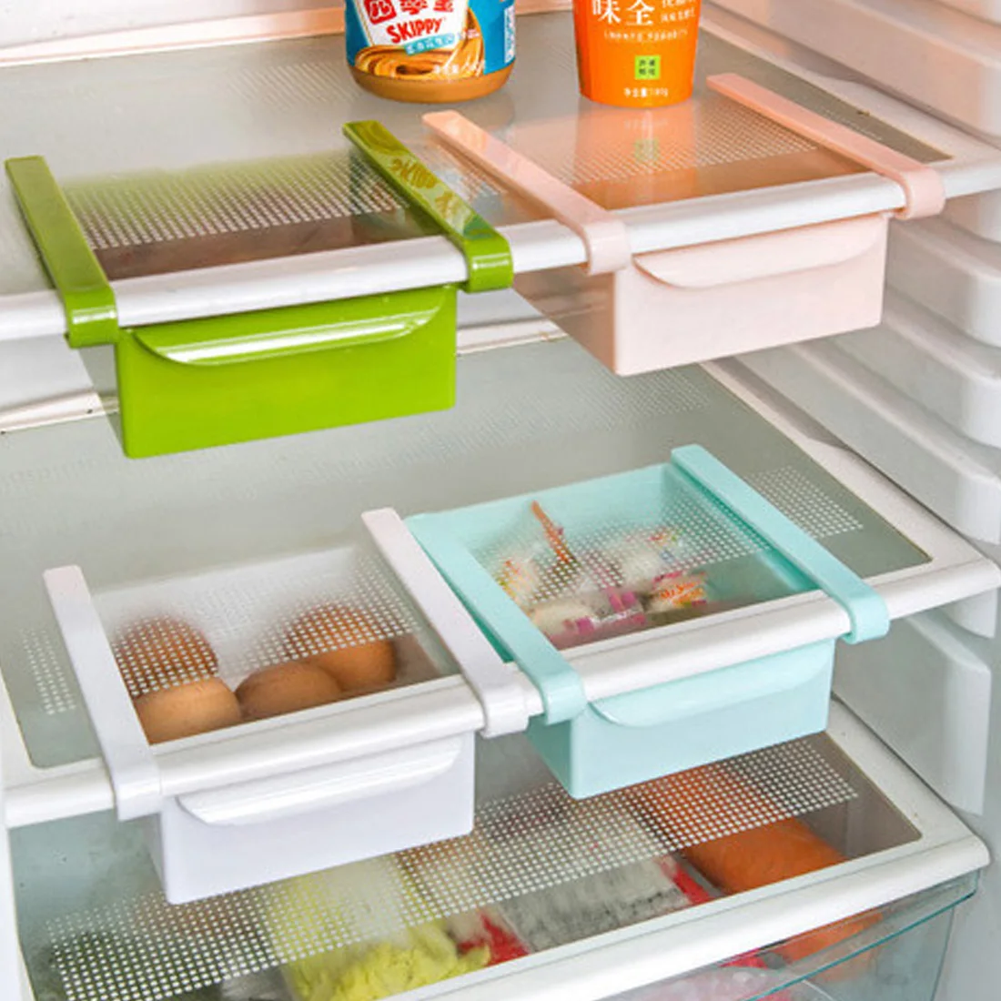 Кухня Холодильник ящики для хранения слайд Кухня Холодильник Морозильник пространство Saver стеллаж полка Holde ящик