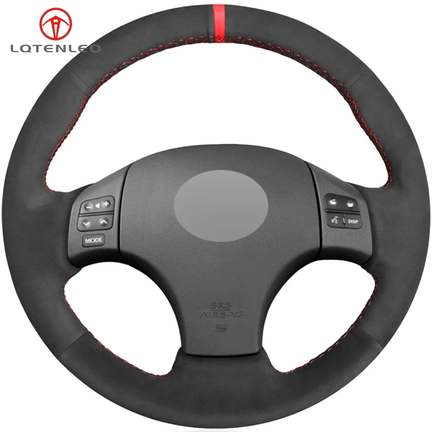 

LQTENLEO Black Suede DIY Car Steering Wheel Cover For Lexus IS IS250 IS250C IS300 IS300C IS350 IS350C F SPORT 2005-2011