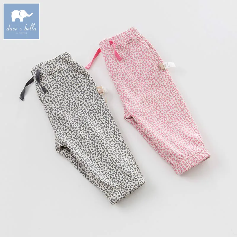 

DB7518 dave bella summer infant baby girls full length fashion print pants children toddler pants girls trousers