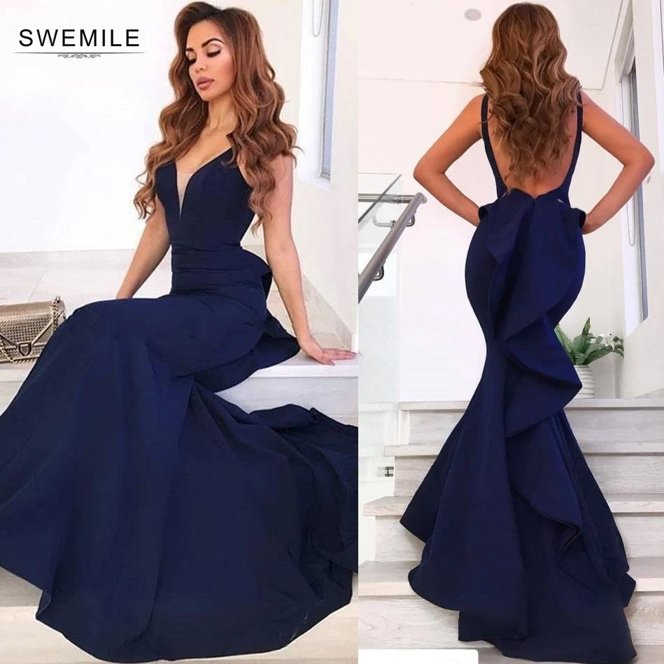 evening gown with ruffles