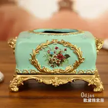 Европейская Высококачественная Смола Ретро американская коробка для салфеток насосный лоток коробка для салфеток коробка для хранения украшения гостиной дома