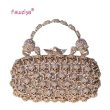Fawziya Kupplung Schädel Geldbörsen Und Handtaschen Für Frauen Bling Kristall Clutch Abendtasche