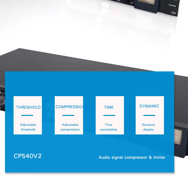 Alctron CP540V2 сигнальный компрессор и ограничитель, разработанный для удовлетворения критической потребности в высокопроизводительном аудио Компрессоре