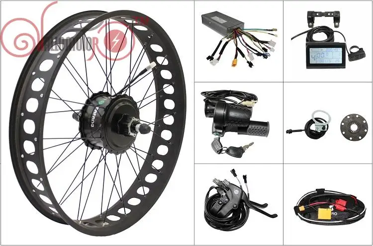 Discount ConhisMotor/ Bafang 48V 500W Threaded Rear Wheel Fat Tire Ebike Conversion Kits Electric Bicycle LCD3 175mm Free Shipping 0