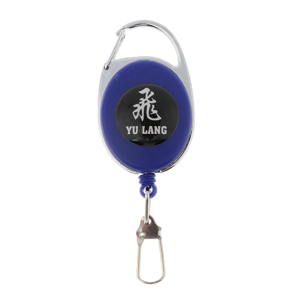 Perfeclan Outdoor Retractable Key Chain Badge Holder Ring Clip 17 inch Nylon Line Keychain Hiking Anti Lost Waist Belt Hook 