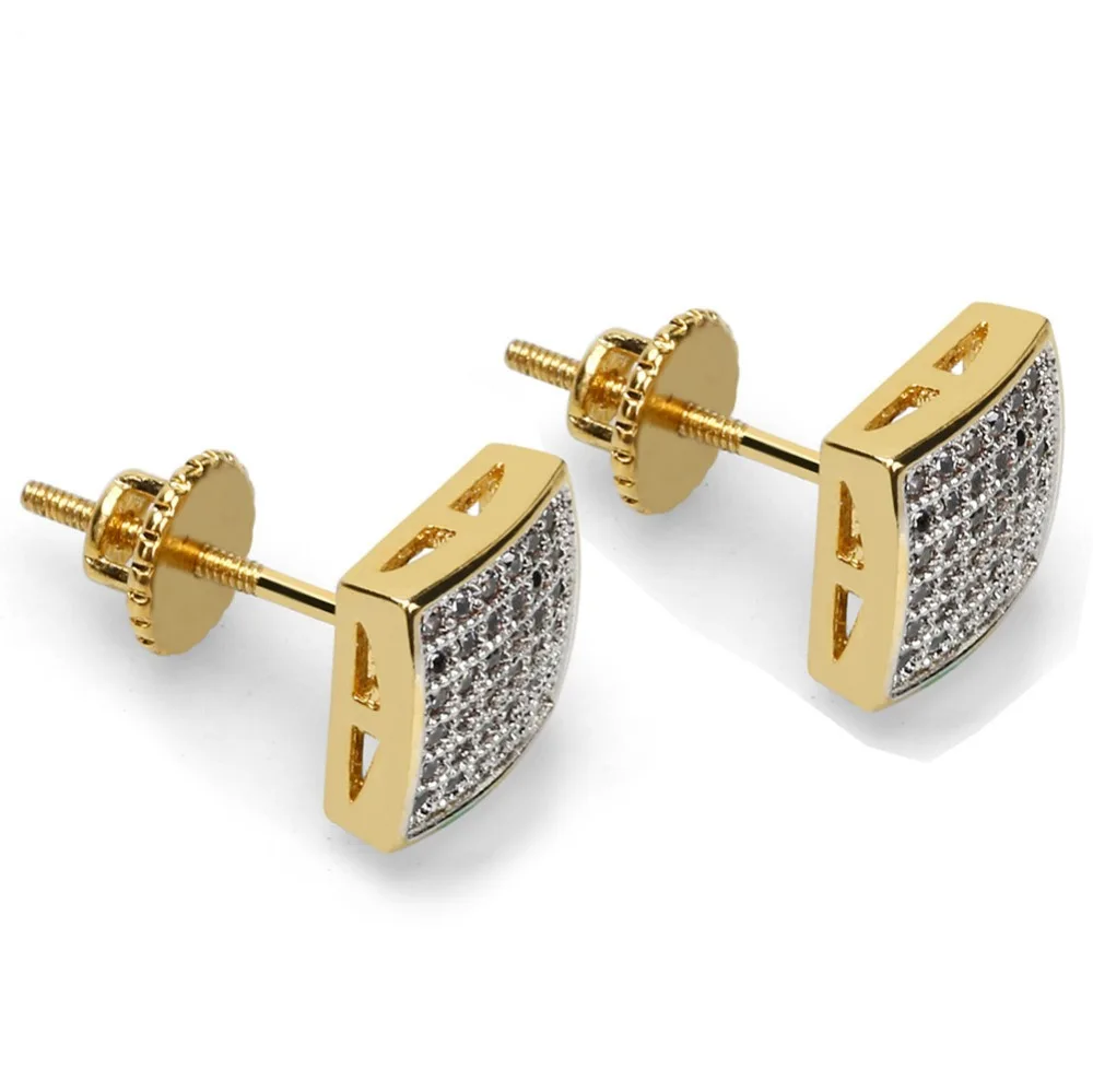 24K Yellow Gold Plated Simple Rhinestone Stud Earrings Cubic Zirconia for Women Girls Jewelry 24K Yellow Gold Plated Simple Rhinestone Stud Earrings Cubic Zirconia for Women Girls Jewelry