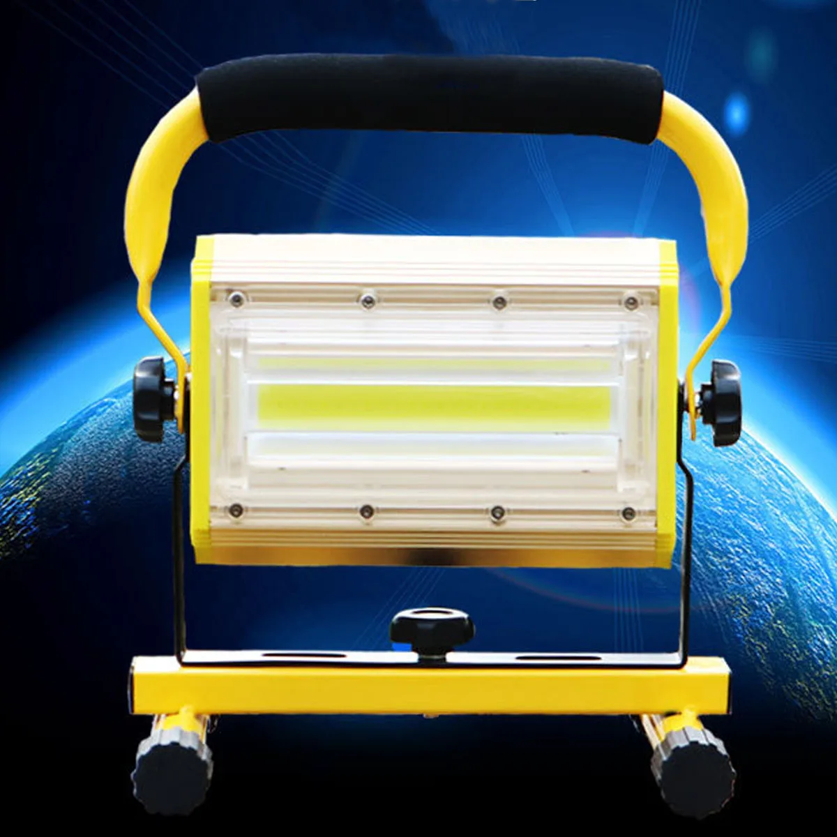 

1PC 2400lm 100W Flood Light Powerful Waterproof Rechargeable LED Tactical Camping Fishing Working Torch Flash Lamp Flashlight