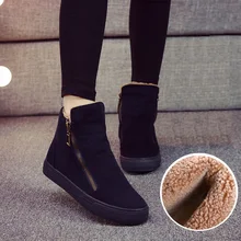 Frauen Stiefel 2016 Winter Frauen Schnee Stiefel Baumwolle Schuhe Frau Knöchel stiefel Flache Mit Runde Kappe High Top Warme Freizeitschuhe Schuhe