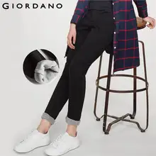 Giordano женские эластичные повседневные брюки с утеплителем,из натурального хлопка,имеется множество размеров данной модели брюк