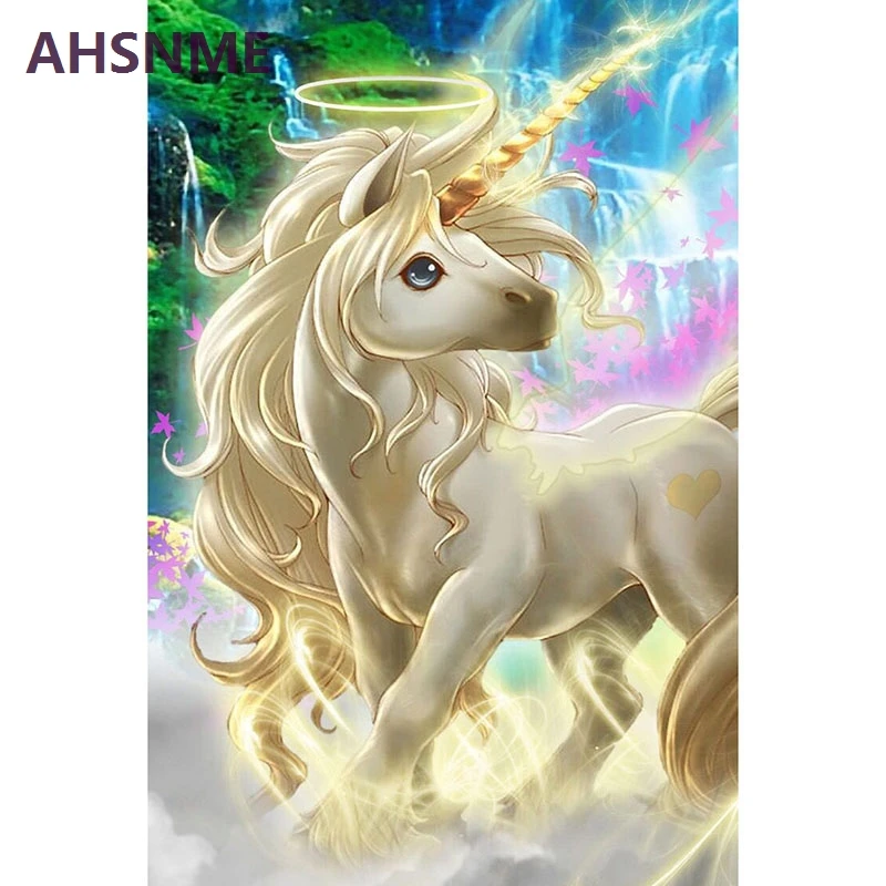 

AHSNME unicorn 40x50cm Diy Oil Painting By Numbers Kits Wall Art Picture Home Decor Children's drawing learning kit gift 961